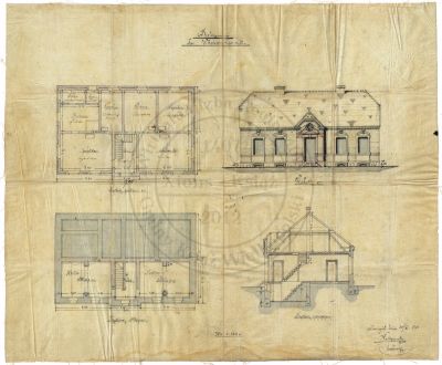 Plebania dla  Włościejewek. Projekt architektoniczny 1901 r.