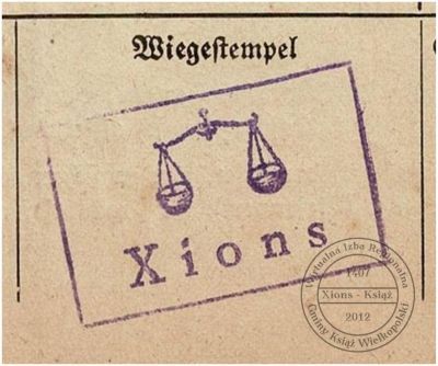 Stempel wagowy Xions. 1941 r.