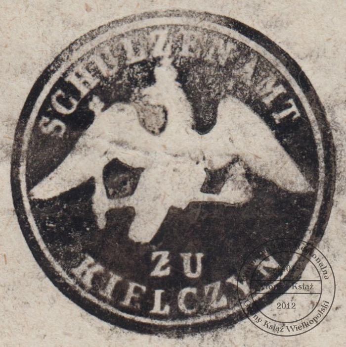 Pieczęć sołecka Kiełczyn, 1861 r.