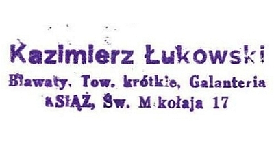 Pieczątka Kazimierz Łukowski. Książ.