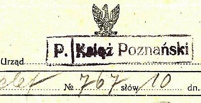 Pieczęć pocztowa Książ Poznański. 1925 r.