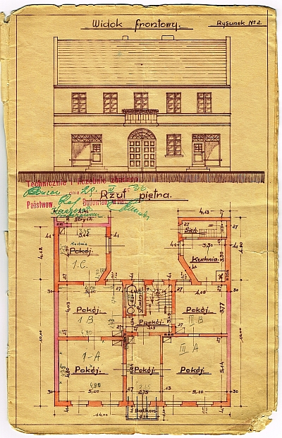 Projekt przebudowy domu Bronisława Schlafke. Książ 1933 r.