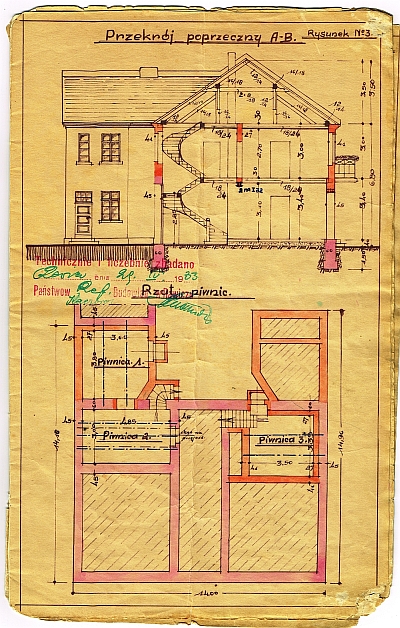 Projekt przebudowy domu Bronisława Schlafke. Książ 1933 r.