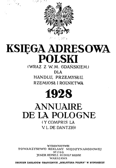 Księga adresowa Polski. Książ 1928 r.