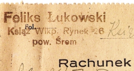 Pieczątka Feliks Łukowski. Książ. 1948 r.