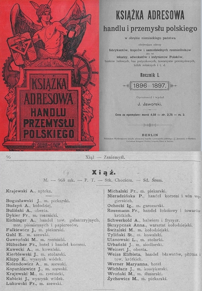 Książka adresowa handlu i przemysłu polskiego. Książ 1896/97 r. (Xiąż, Xions).