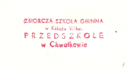 Zbiorcza szkoła gminna w Książu Wlkp., przedszkole w Chwałkowie