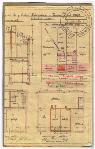 Projekt przebudowy domu Feliksa Łukowskiego. Książ 1937 r.