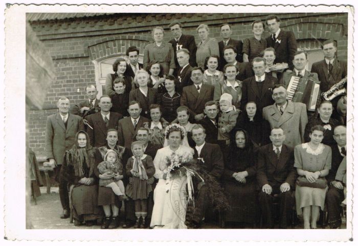 Ślub Stanisław Stempiński i Janina Pawlak. Brzóstownia 1954 r.