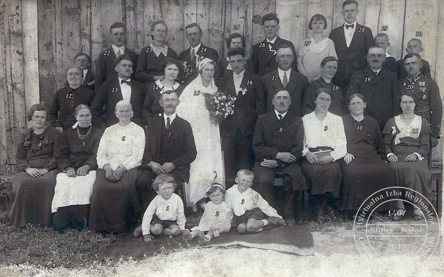 Ślub Maria Majchrzak i Brunon Zenker - Radoszkowo 1935 r.