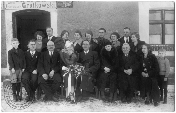 Ślub Teodozja Gratkowska i Witold Gawalski - Mchy 1938 r.