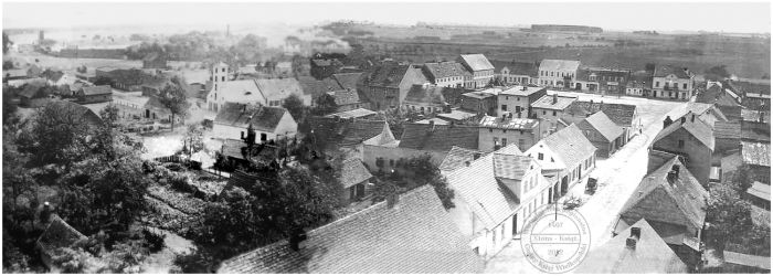 Panorama z wieży kościoła ewangelickiego. Książ 1931 r.