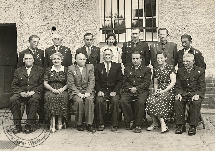 Pracownicy pocztowi - Książ Wielkopolski, 1955 r.