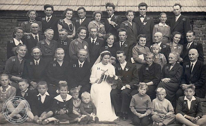 Ślub Maria Sztuk i Donat Turkowiak. Książ 1959 r.