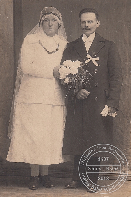 Ślub Stanisława Binkowska i Jan Sztuk. Mchy 1928 r.