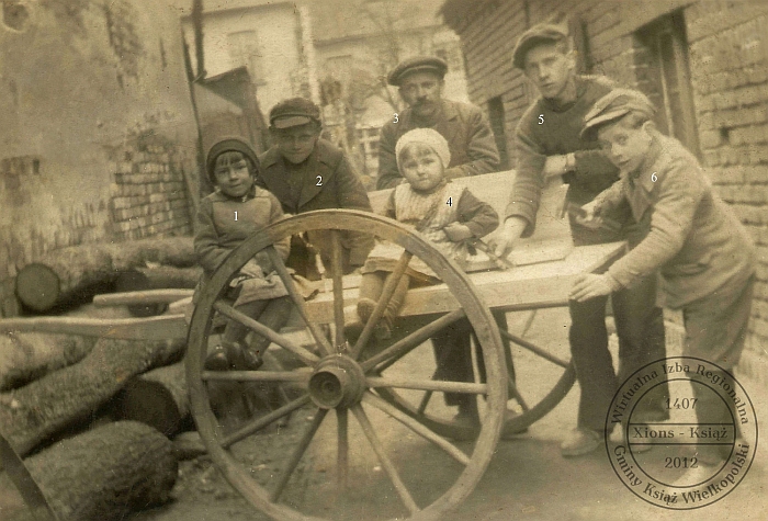 Warsztat kołodziejski Stefana Marciniaka. Książ, 1934 r.