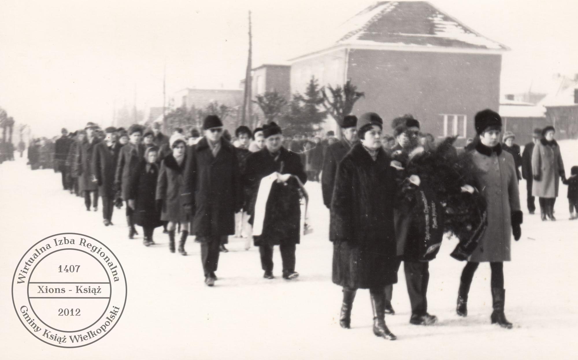 Pogrzeb dr. Maksymiliana Krybusa w dniu 25 stycznia 1970 r.