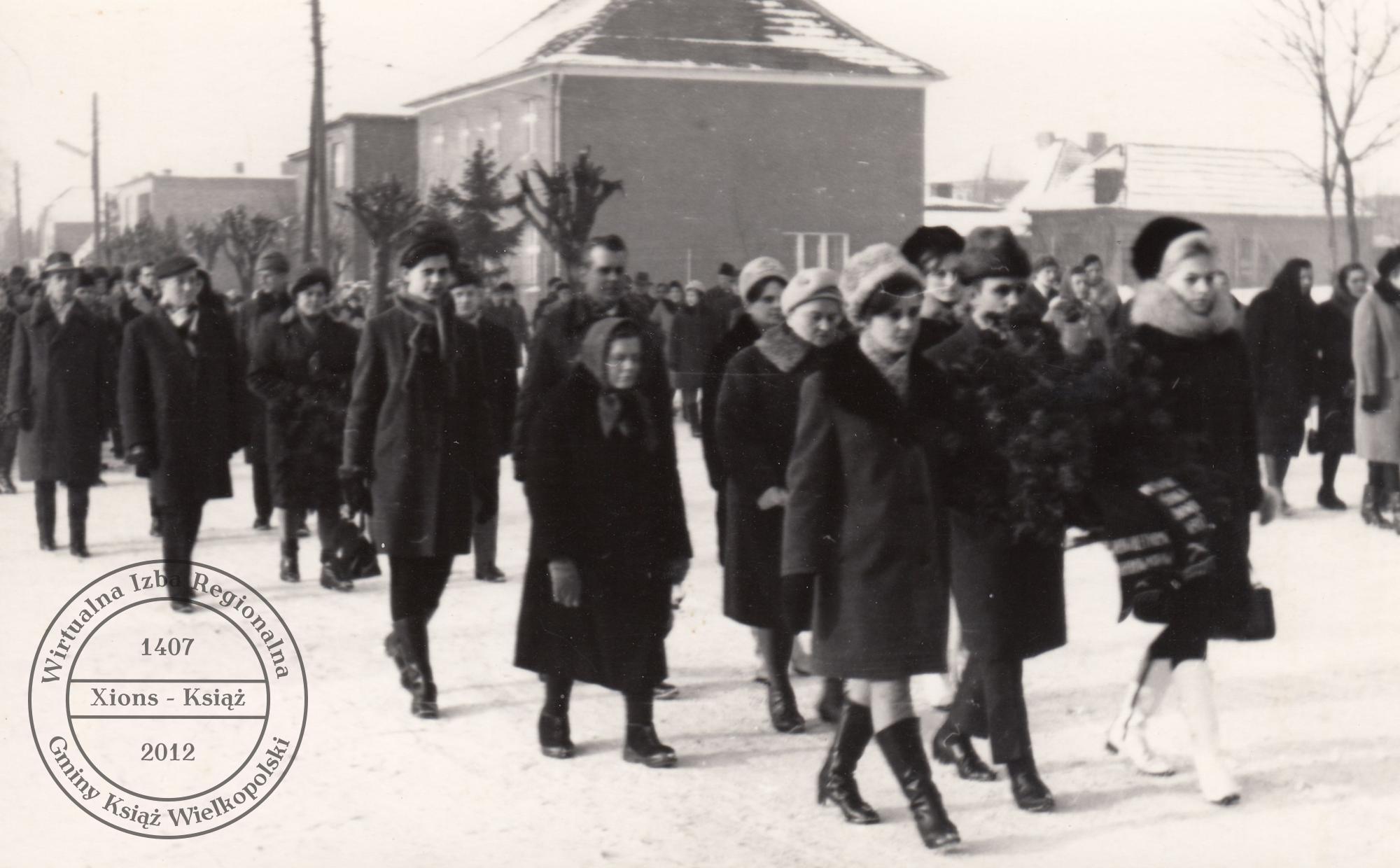 Pogrzeb dr. Maksymiliana Krybusa w dniu 25 stycznia 1970 r.