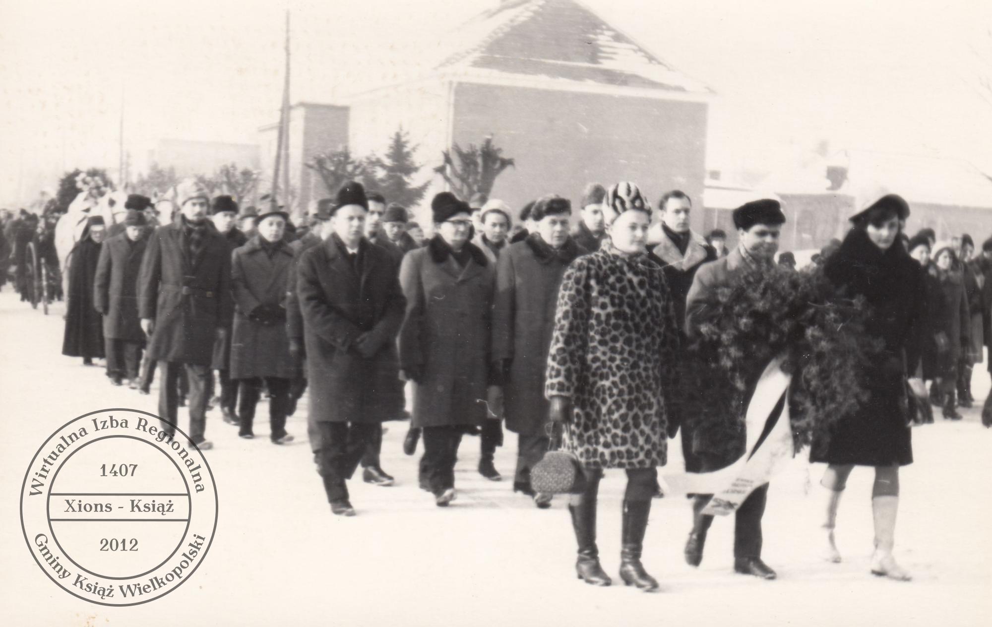 Pogrzeb dr. Maksymiliana Krybusa w dniu 25 stycznia 1970 r.