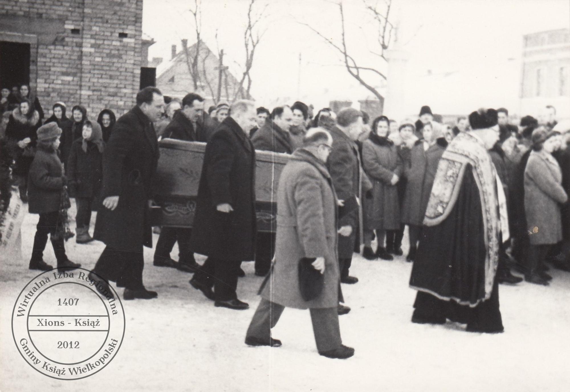 Pogrzeb dr. Maksymiliana Krybusa w dniu 25 stycznia 1970 r.