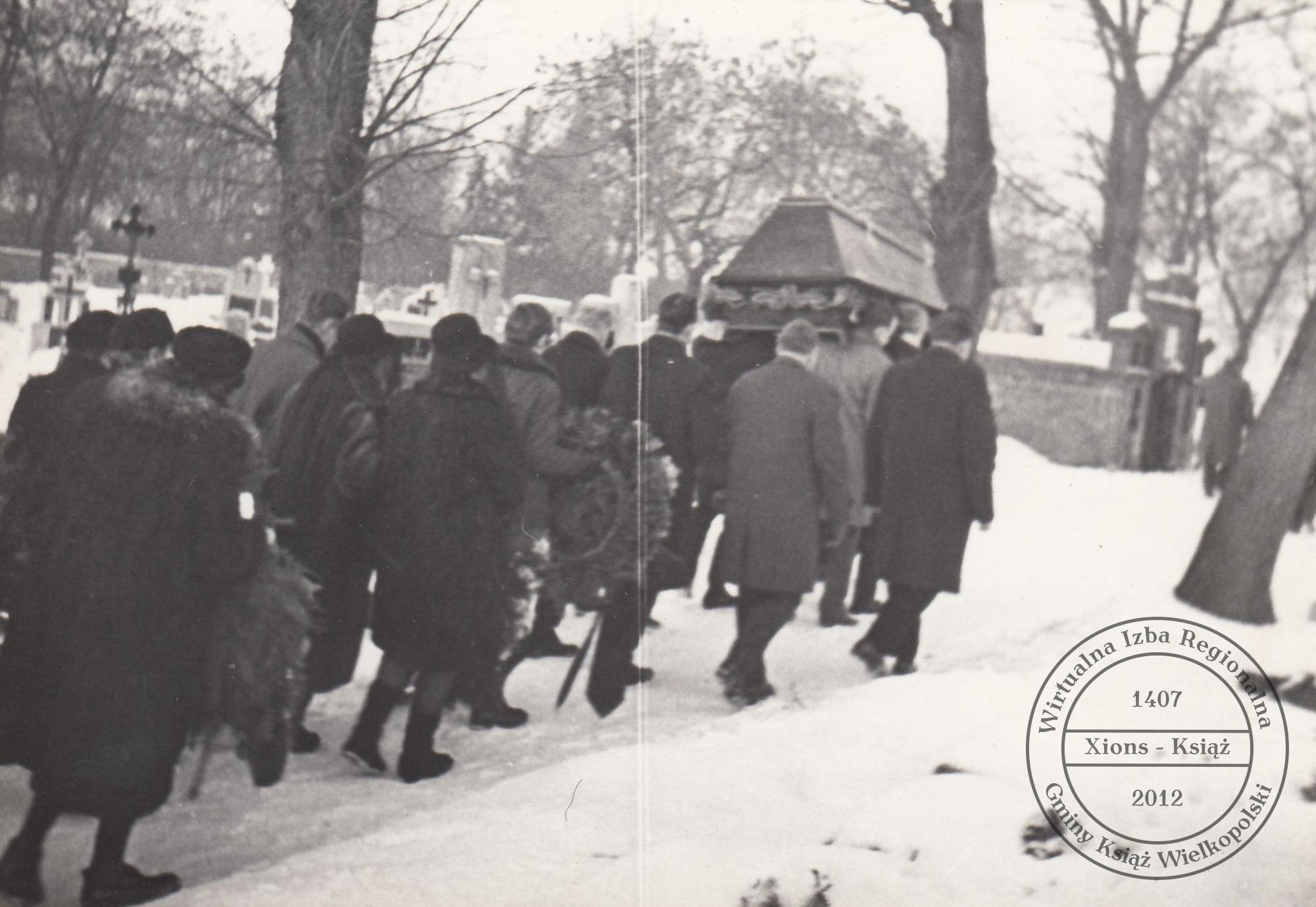 Pogrzeb dr. Maksymiliana Krybusa w dniu 25 stycznia 1970 r.