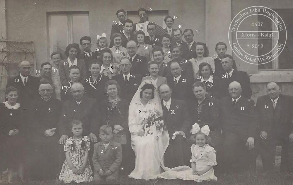 Ślub Maria Nowicka i Józef Piasecki, 1949 r.