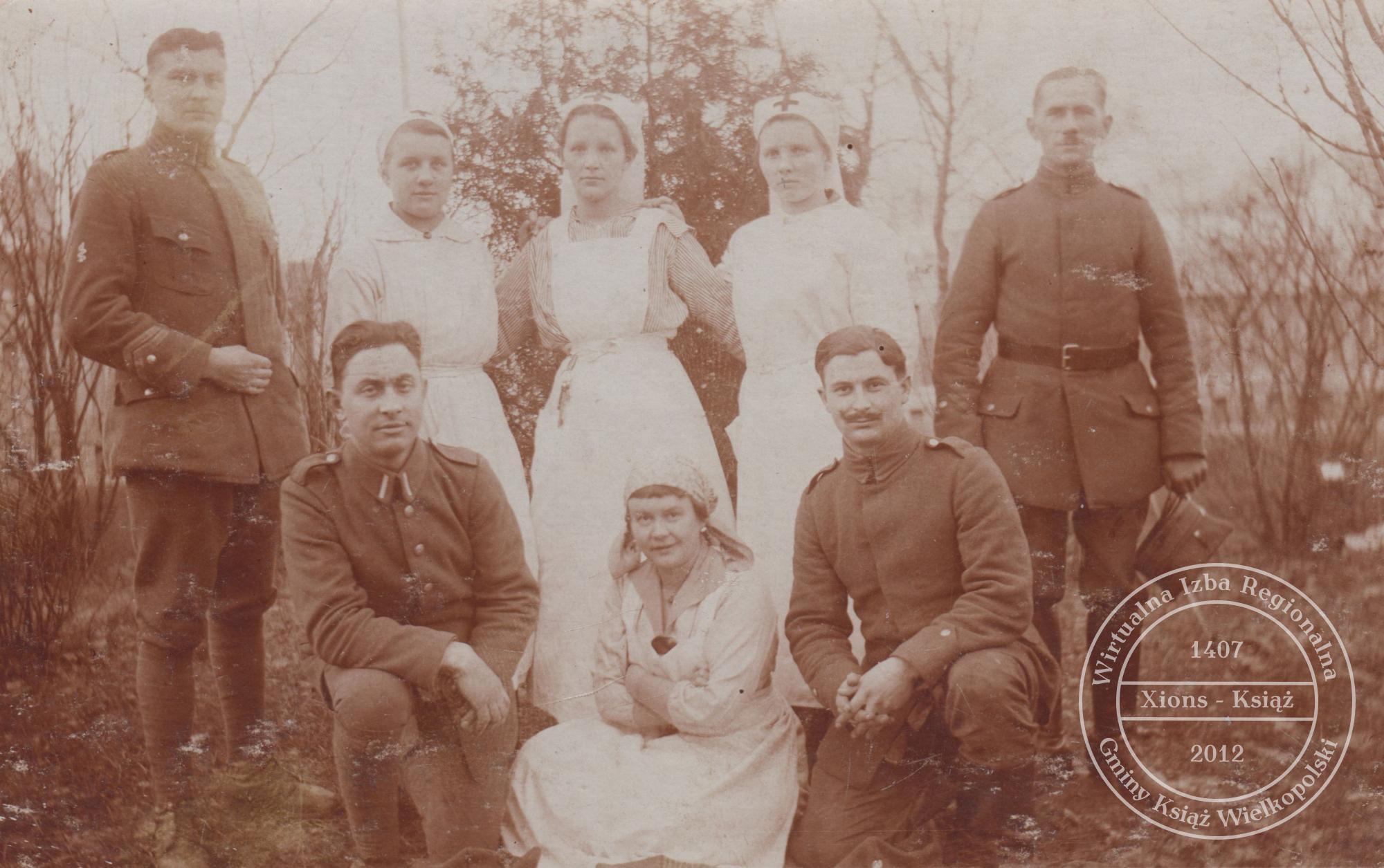 Franciszek Szymanek w oddziale sanitarnym, 1919 r.