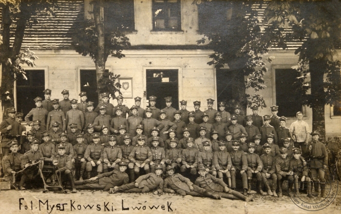 Zgrupowanie powstańców wielkopolskich. Kamionna 1919 rok.