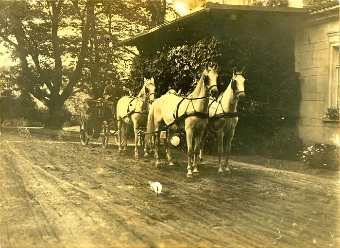 Powóz przed dworem. Brzóstownia 1938 r.