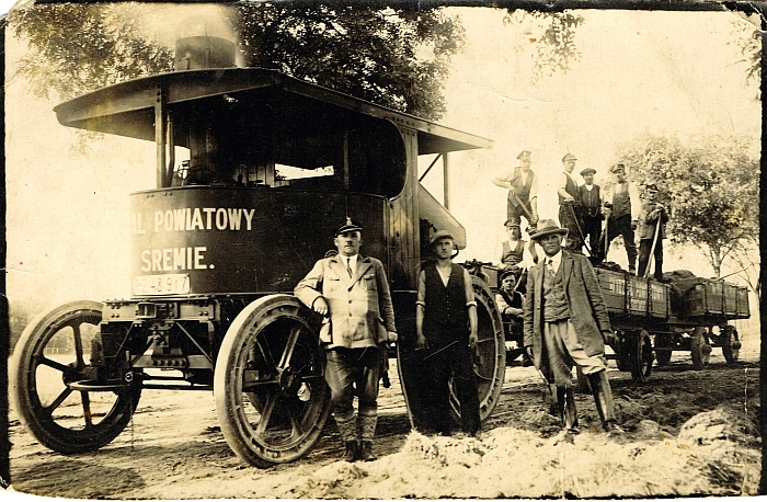 Roboty drogowe. Szosa Książ - Mchy, sierpień 1930 r.