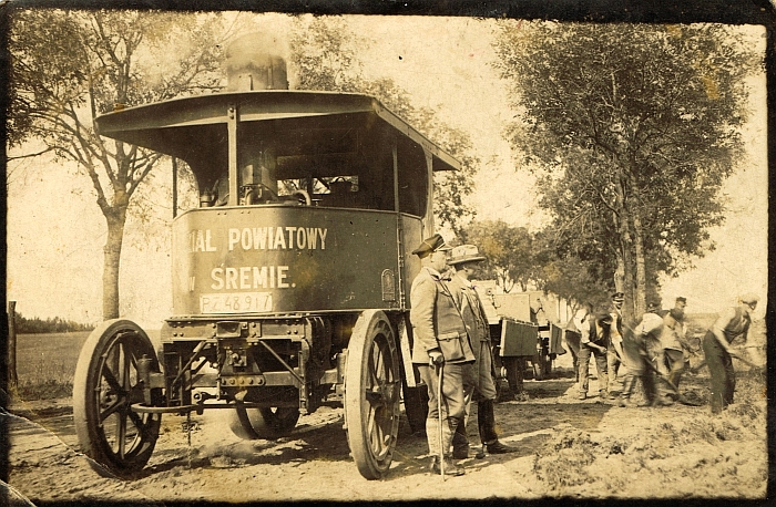 Roboty drogowe. Szosa Książ - Mchy, sierpień 1930 r.