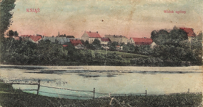 Pocztówka Książ  panorama. 1905 r.