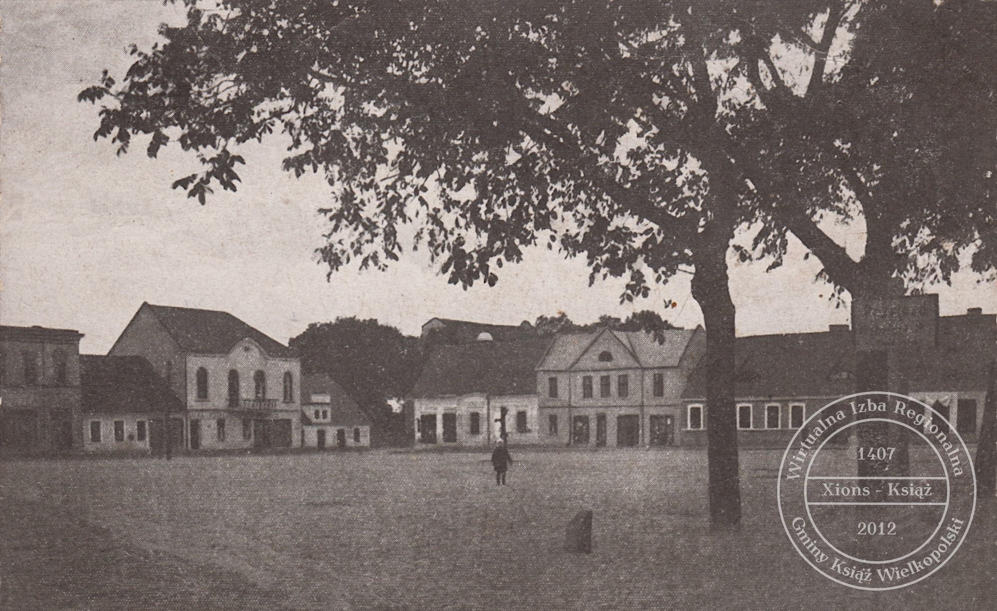 Pocztówka Książ Rynek,  przed 1930 r.