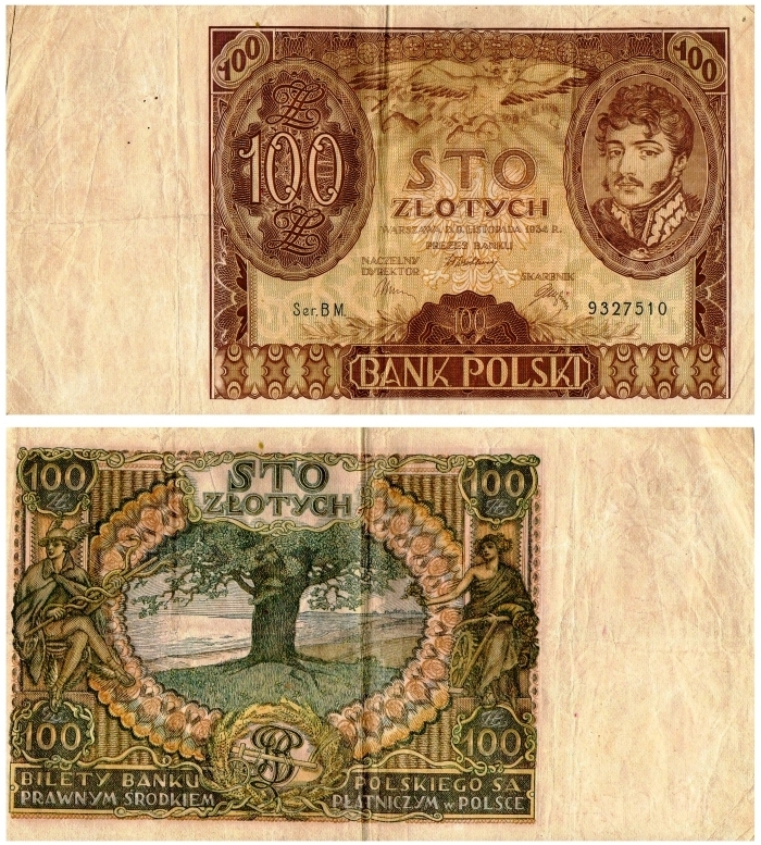 Banknot 100 zł. 1934 r.