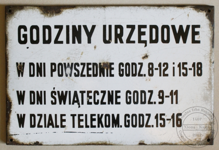 Szyld informacyjny Magistrat Książ 1939 r.