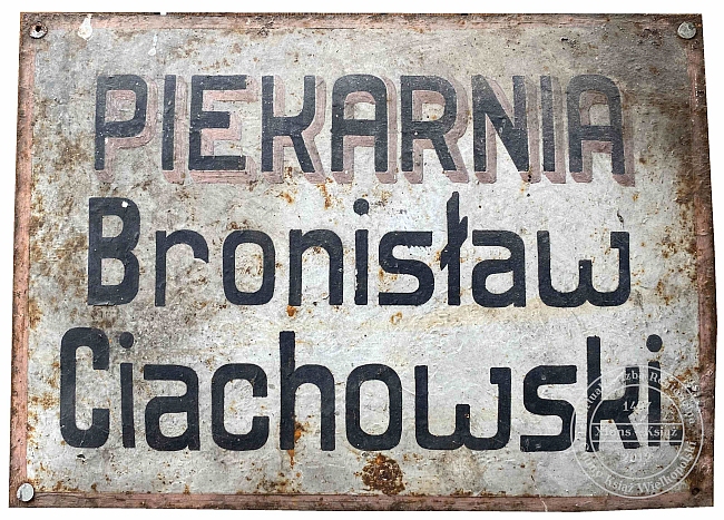 Szyld piekarni Bronisław Ciachowski.