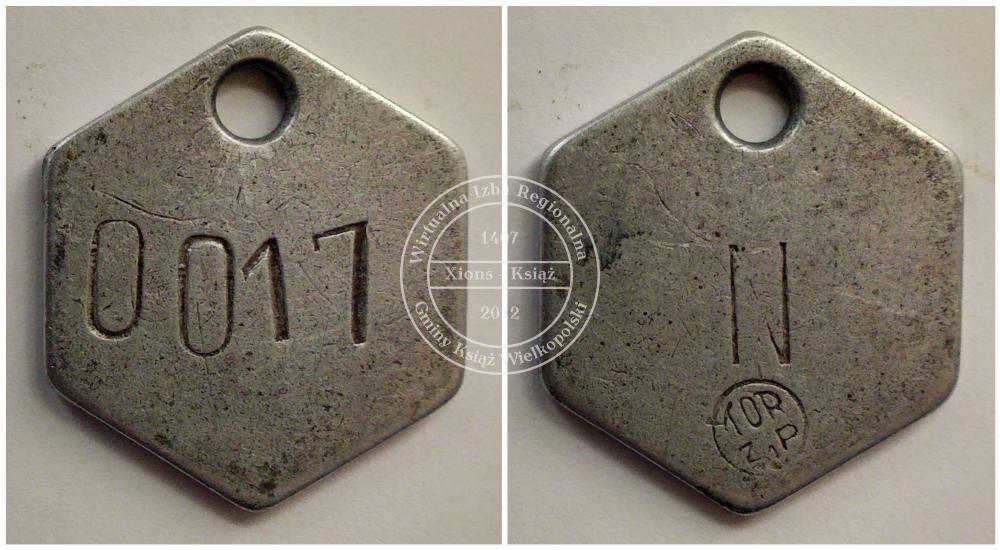 Żeton narzędziowy. Dębniak lata 60. XX w.