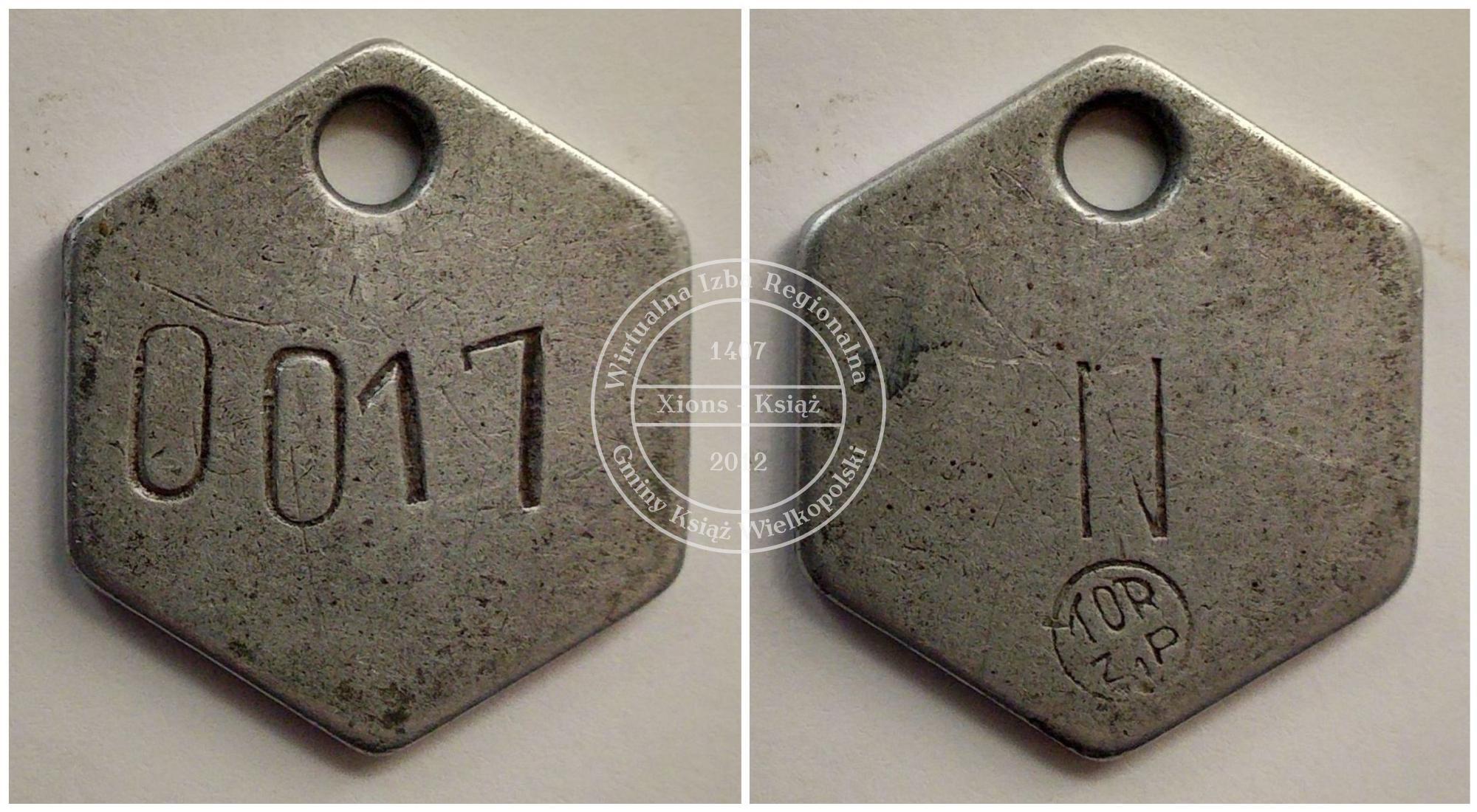 Żeton narzędziowy. Dębniak lata 60. XX w.