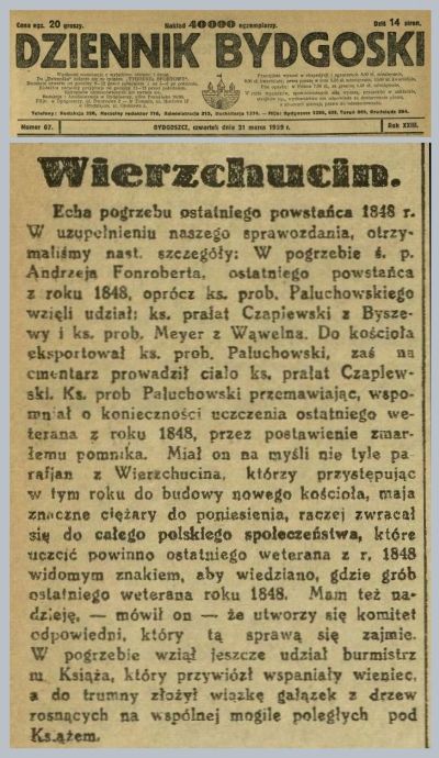 Pogrzeb Andrzej Fonrobert 1929 r. uzupełnienie.