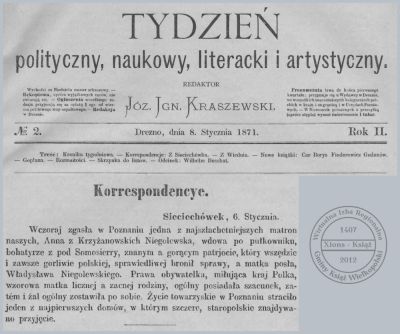 Anna z Krzyżanowskich Niegolewska  - zgon. 1871 r.