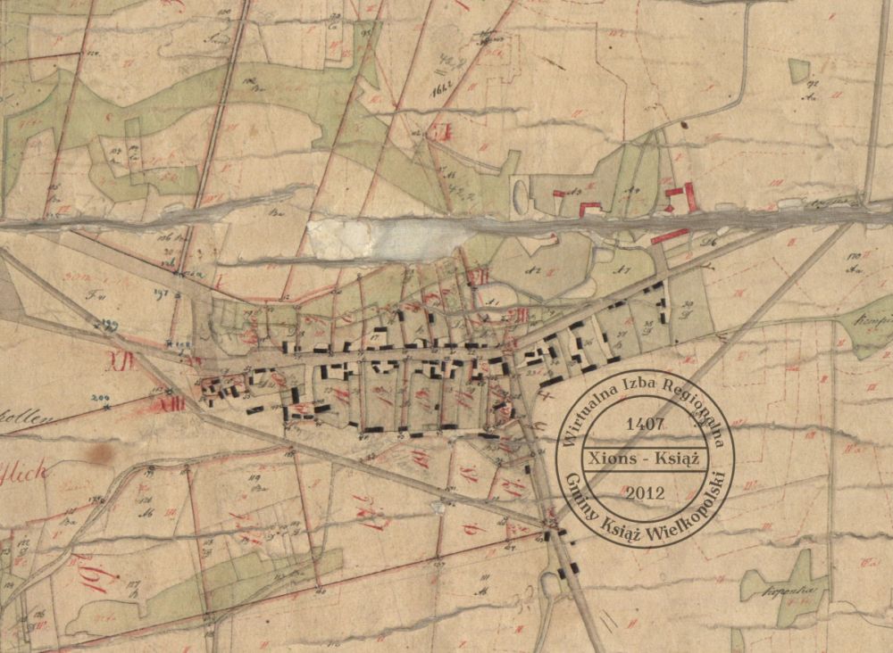 Mapa Zaborowo. 1821 r.