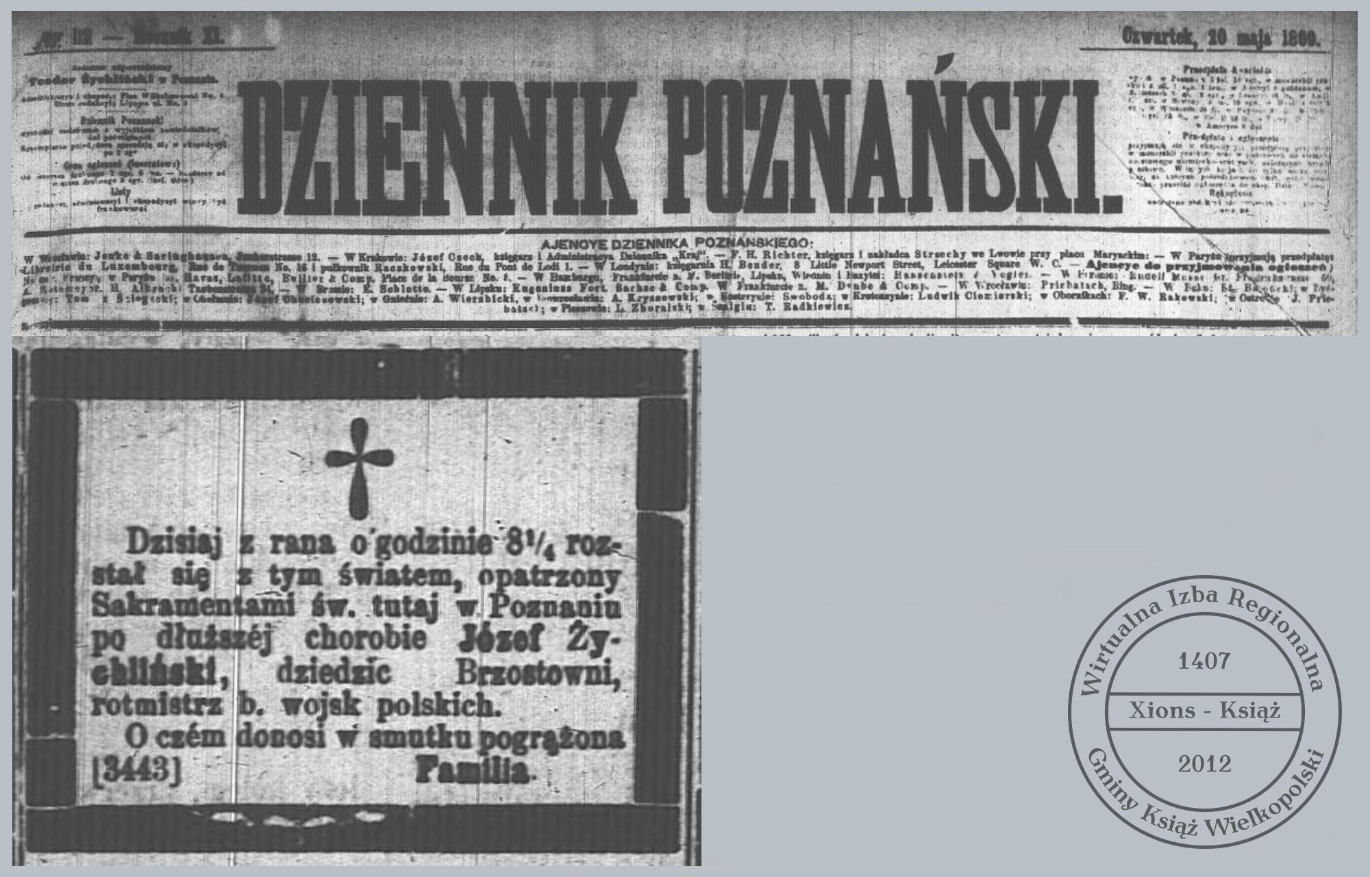 Nekrolog Józef Żychliński