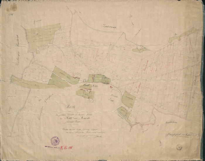 Mapa gruntów. Książ i Książek. 1805 r.