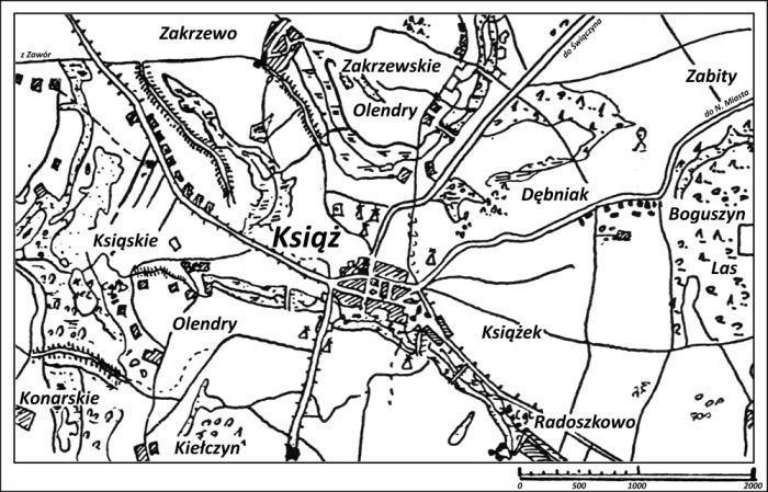 Plan Książa i okolic. 1848 r.