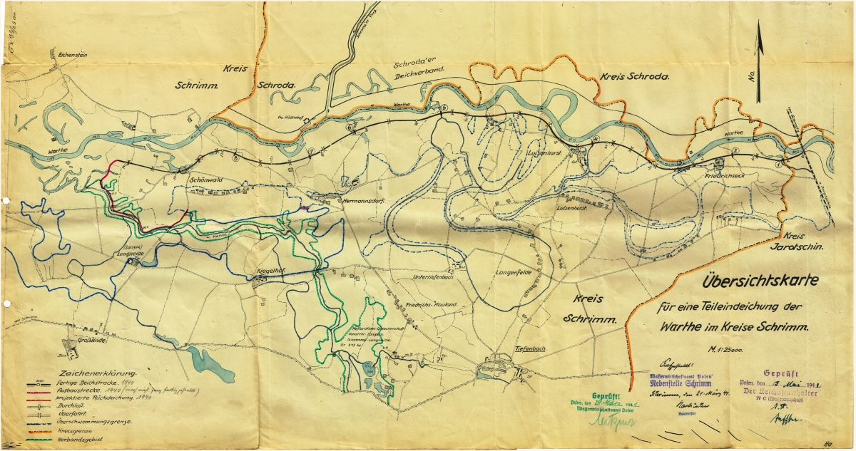 Mapa terenów nadwarciańskich. 1941 r.