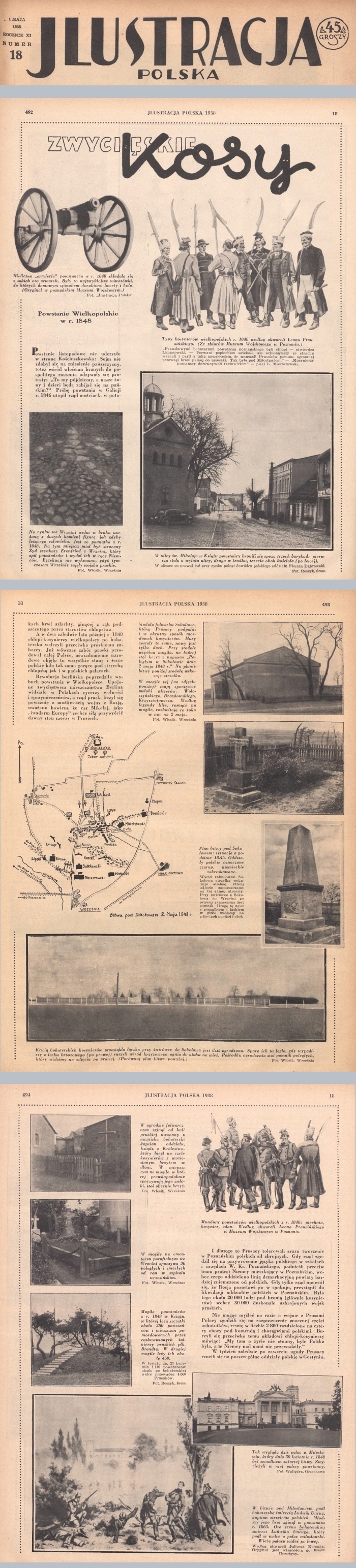 Zwycięskie Kosy. Ilustracja Polska 1 maja 1938 r.