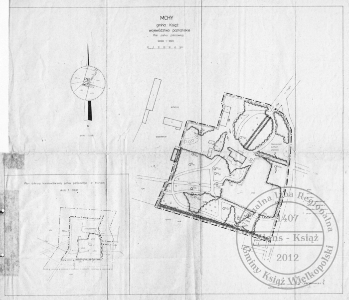 Ewidencja parku pałacowego Mchy 1982 r.